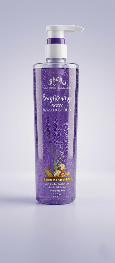 Shello Brightening Body Wash and Scrub 500ml